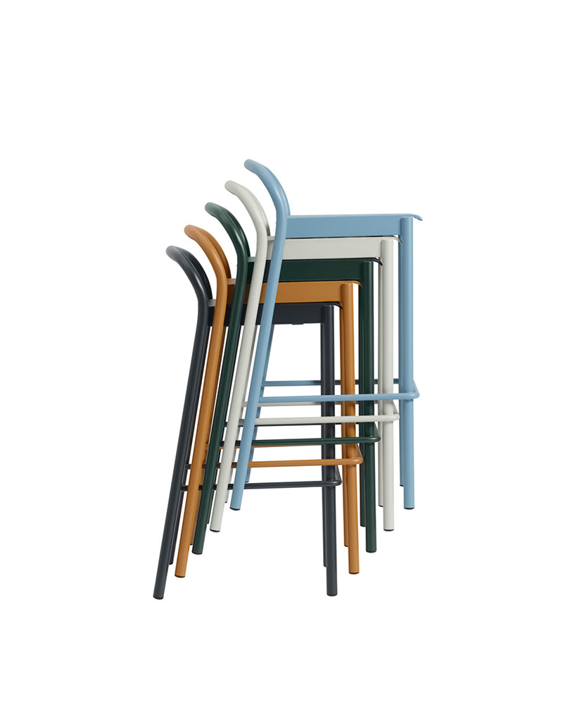 Linear - Dark green bar stool